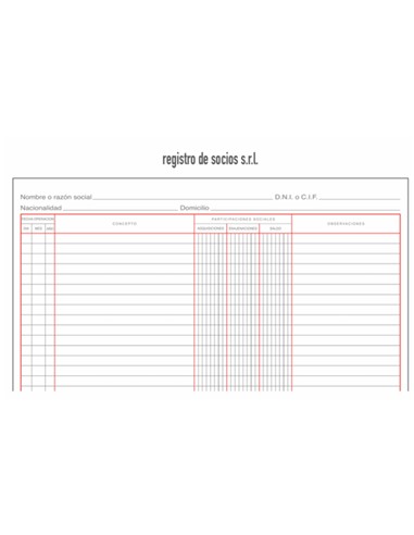 LIBRO DE REGISTRO DE SOCIOS