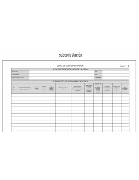 LIBRO DE SUBCONTRATACION