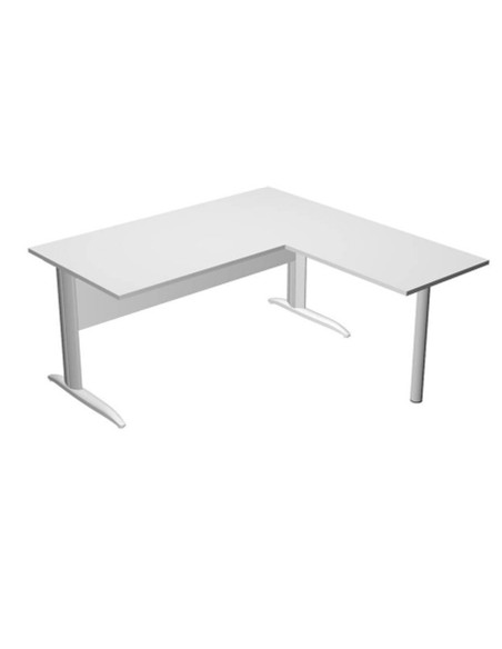 MESA PATAS METALICAS GRIS 160x80x72 CON ALA 79x60