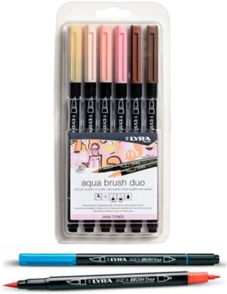 ESTUCHE ROTULADOR LYRA TONOS SKIN 6 unid.