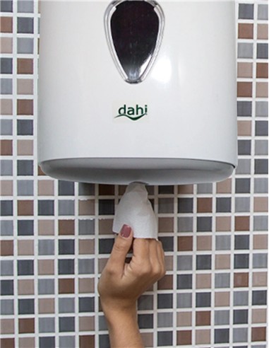 DISPENSADOR ROLLO PAPEL SECAMANOS MECHA PARED ABS