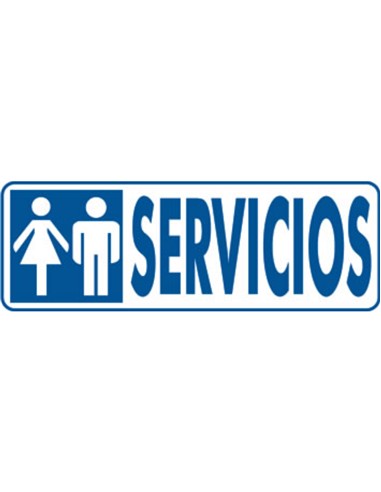 SEÑAL ADHESIVA 175x65 mm SERVICIOS