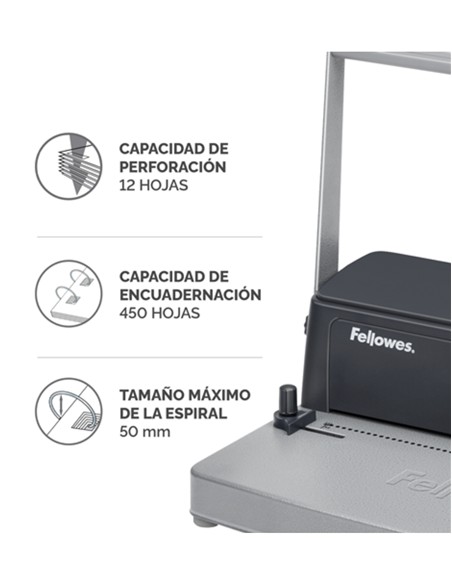 ENCUADERNADORA ESPIRALES GRANDE FELLOWES 50R