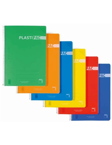 BLOC ESPIRAL FOLIO CUADROS TAPA PLASTICO