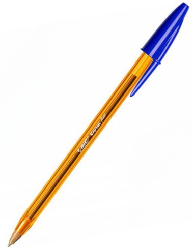 BOLIGRAFO BIC CRISTAL NARANJA FINE AZUL