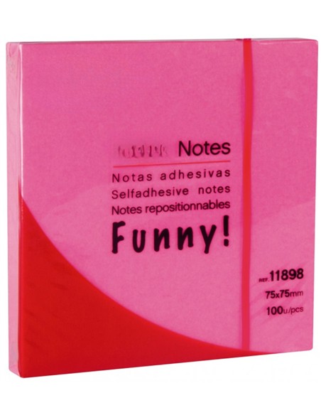 NOTAS ADHESIVAS 75X75 FLUOR ROSA 100 hojas
