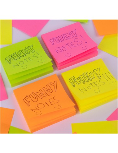 NOTAS ADHESIVAS 75X75 FLUOR ROSA 100 hojas