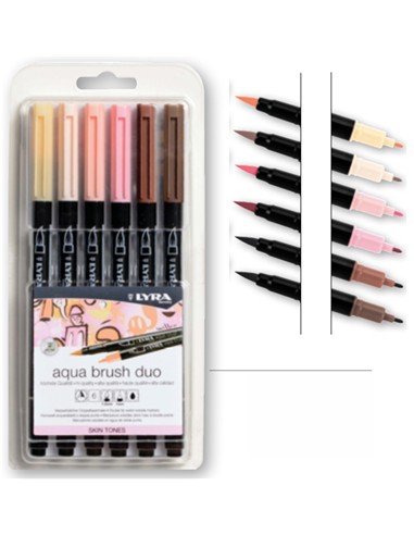 ESTUCHE ROTULADOR LYRA TONOS SKIN 6 unid.