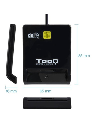 LECTOR DE TARJETAS DNIE TOOQ TQR-211 DNI USB-C BLA