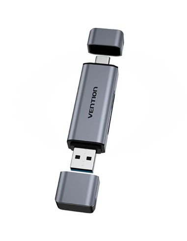 LECTOR DE TARJETAS EXTERNO VENTION USB-A 3.0/USB-C