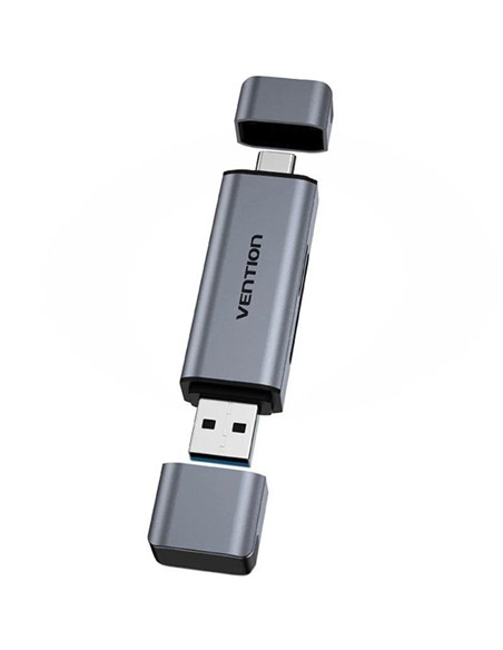 LECTOR DE TARJETAS EXTERNO VENTION USB-A 3.0/USB-C