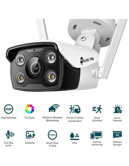 CAMARA IP TP-LINK VIGI BULLET 4MP 4MM IR 30M IP66