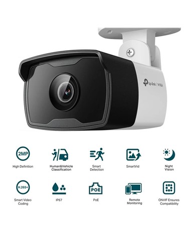 CAMARA IP TP-LINK VIGI BULLET EXTERIOR 2MP 2.8MM I
