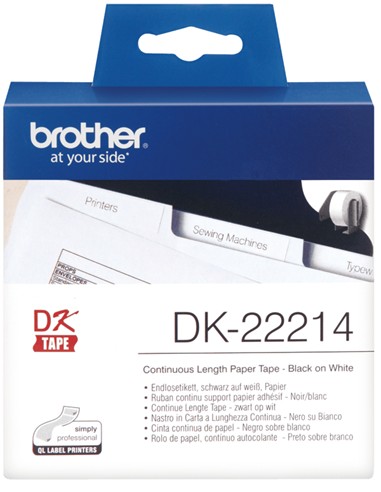 ETIQUETA BROTHER PAPEL CONTINUO 12X30,48 mm