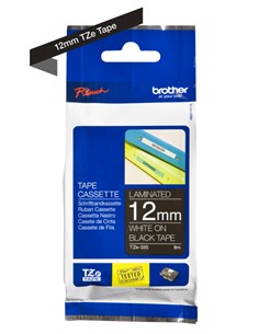 CINTA BROTHER 12 mm TEXTO BLANCO FONDO NEGRO