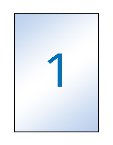 ETIQUETA DIN A-4 210X297 TRANSPARENTE