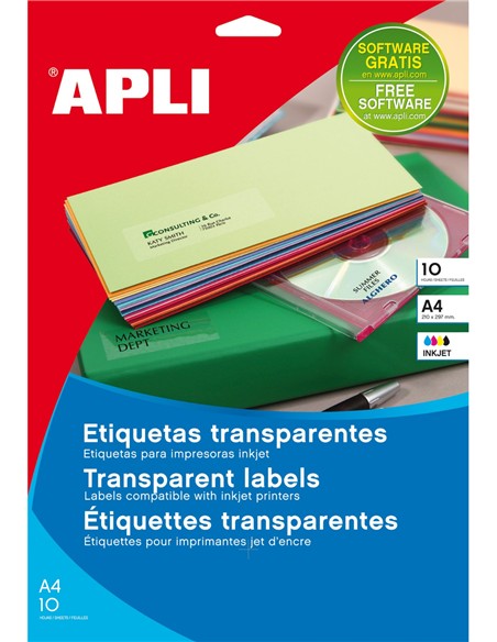 ETIQUETA DIN A4 TRANSPARENTE 105 x 148