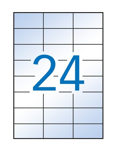 ETIQUETA DIN A4 TRANSPARENTE 70 x 37