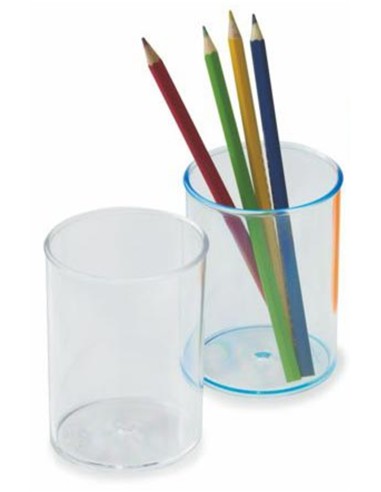 CUBILETE PLASTICO REDONDO TRANSPARENTE