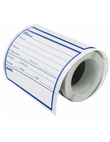 ETIQUETA ENVIO ROLLO 82x109 DATOS DE ENVIO