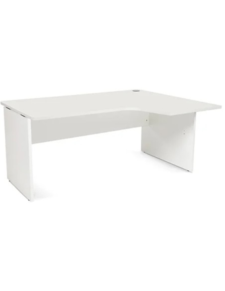 MESA ROCADA 160x120 WORK L DERECHA BLANCA