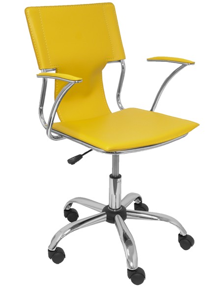 SILLA BOGARRA SIMILPIEL AMARILLA