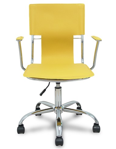 SILLA BOGARRA SIMILPIEL AMARILLA