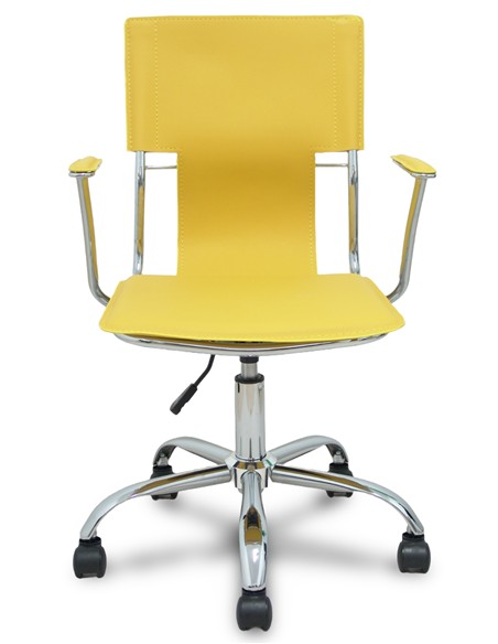 SILLA BOGARRA SIMILPIEL AMARILLA