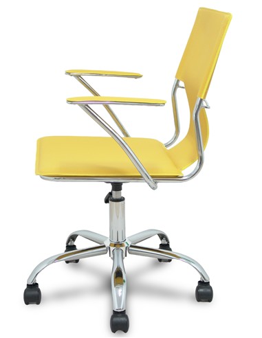 SILLA BOGARRA SIMILPIEL AMARILLA