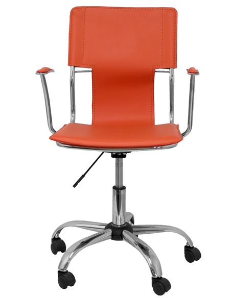 SILLA BOGARRA SIMILPIEL NARANJA