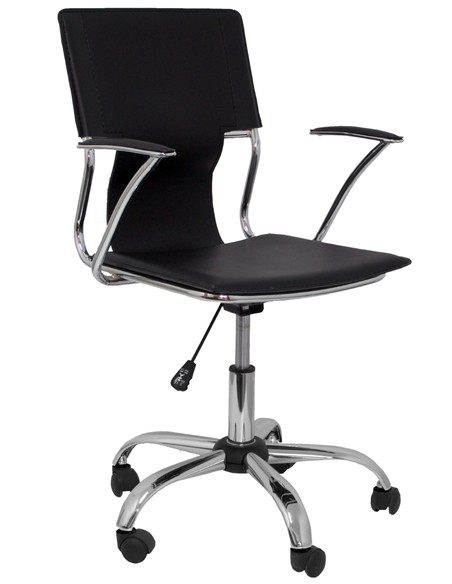 SILLA BOGARRA SIMILPIEL NEGRA