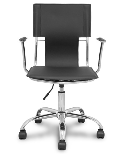 SILLA BOGARRA SIMILPIEL NEGRA