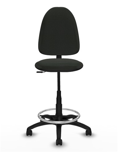 SILLA TABURETE CON RESPALDO AYNA NEGRO