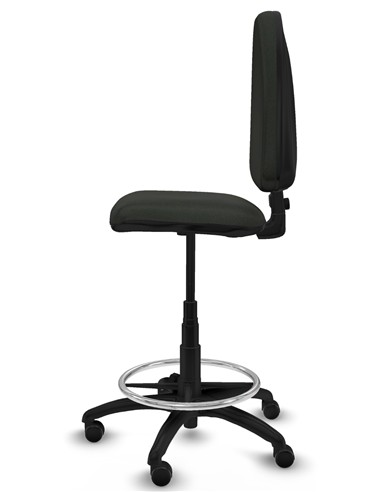 SILLA TABURETE CON RESPALDO AYNA NEGRO