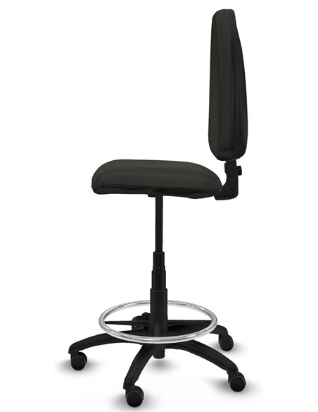 SILLA TABURETE CON RESPALDO AYNA NEGRO