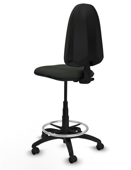 SILLA TABURETE CON RESPALDO AYNA NEGRO
