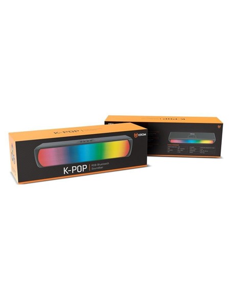ALTAVOCES KROM K-POP SOUNDBAR RGB BLUETOOTH BLACK