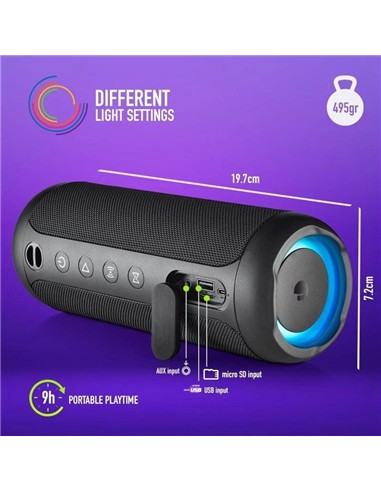ALTAVOCES NGS ROLLER FURIA 2 RGB PORTATIL WATERPRO