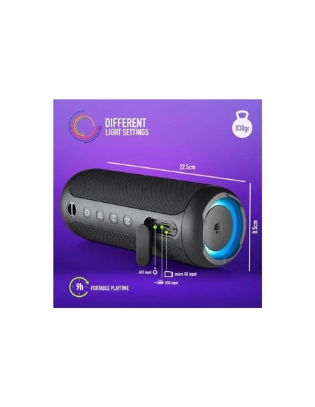 ALTAVOCES NGS ROLLER FURIA 3 RGB PORTATIL WATERPRO