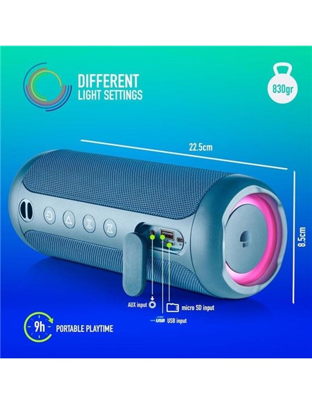 ALTAVOCES NGS ROLLER FURIA 3 RGB PORTATIL WATERPRO