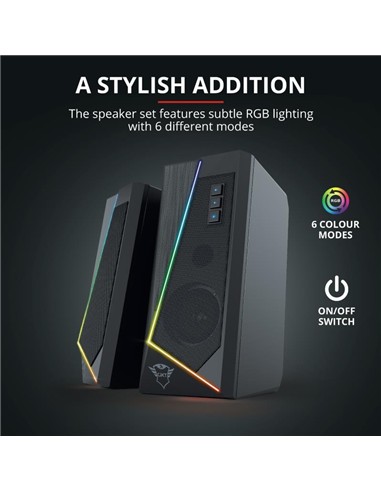 ALTAVOCES TRUST GAMING GTX 609 ZOXA RGB 2.0 SPEAKE