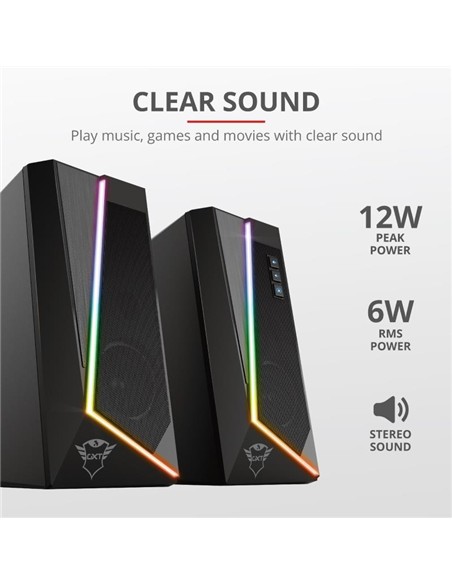 ALTAVOCES TRUST GAMING GTX 609 ZOXA RGB 2.0 SPEAKE