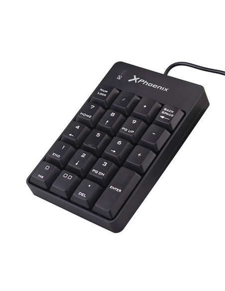TECLADO NUMERICO PHOENIX KEYPAD USB 19 TECLAS BLAC