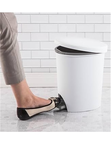 PAPELERA DE PEDAL 12 LITROS PVC