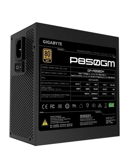 FUENTE DE ALIMENTACION GIGABYTE 850W 80+ MODULAR A
