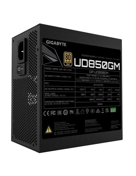 FUENTE DE ALIMENTACION GIGABYTE UD 850W 80+ MODULA