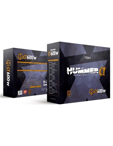 FUENTE DE ALIMENTACION NOX HUMMER ALPHA 600W 80+ B
