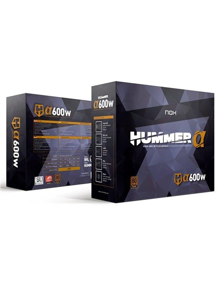 FUENTE DE ALIMENTACION NOX HUMMER ALPHA 600W 80+ B