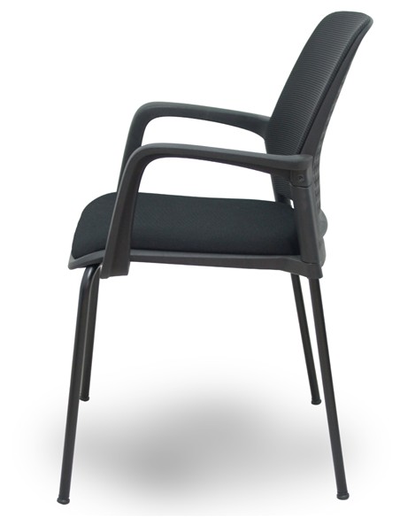 SILLA CONFIDENTE OPTI 519 NEGRO RESPALDO MALLA