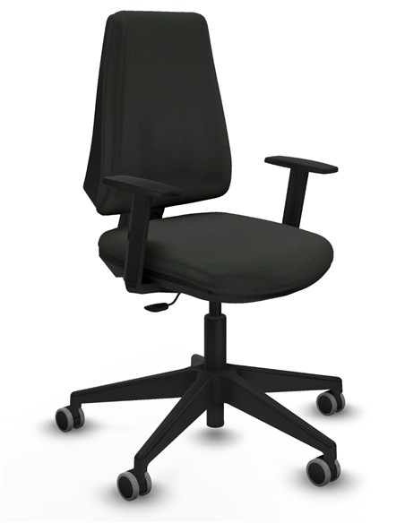 SILLA ELCHE NEGRO BRAZOS REGULABLES